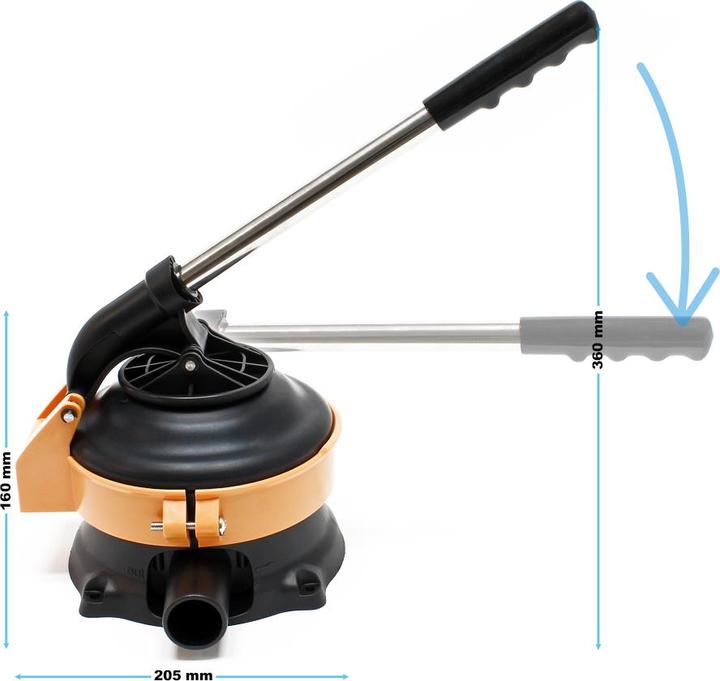 Image du produit Wiltec Pompe è eau manuelle avec Levier en acier inoxydable 70l/min max. (Pompe de jardin)