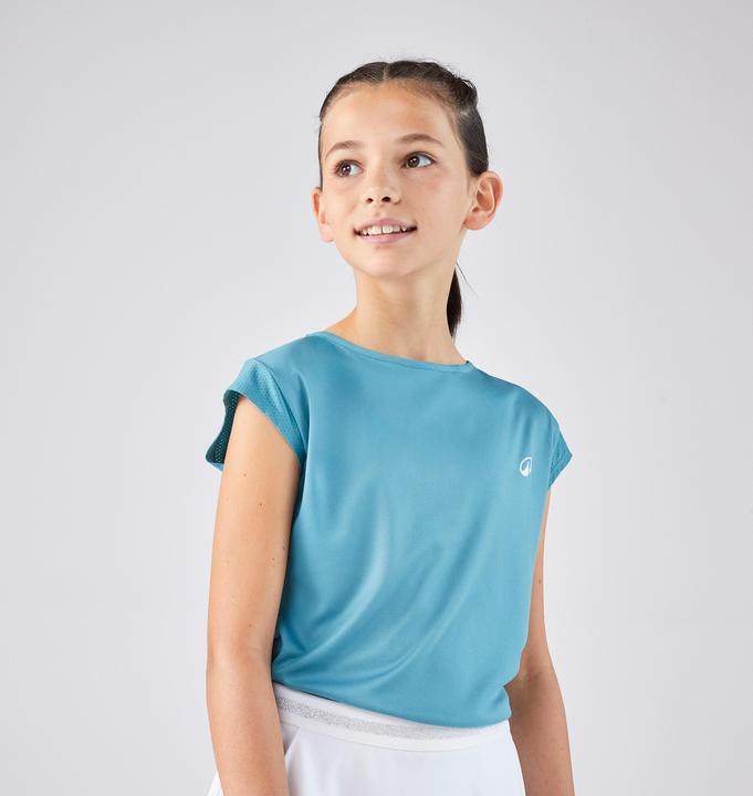 Actual product image Artengo Tennis-Shirt Mädchen TTS Soft türkis (12, 13, 14)