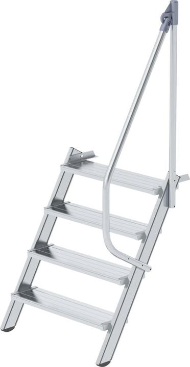 Actual product image Munk Stairs 60ï¿½ tread width 800 mm 4 treads aluminium ribbed (Scaffolding, 80 cm)