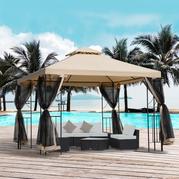 Immagine prodotto Outsunny Padiglione con zanzariera (300 cm, 300 cm)