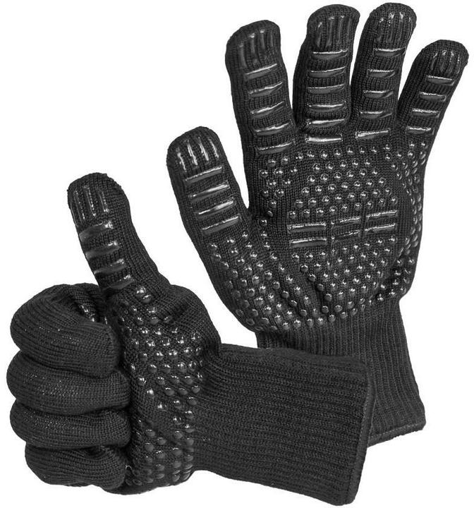 Produktbild Fennek Grill Grillhandschuh mit Logo, Schwarz (Silikon, Aramid)