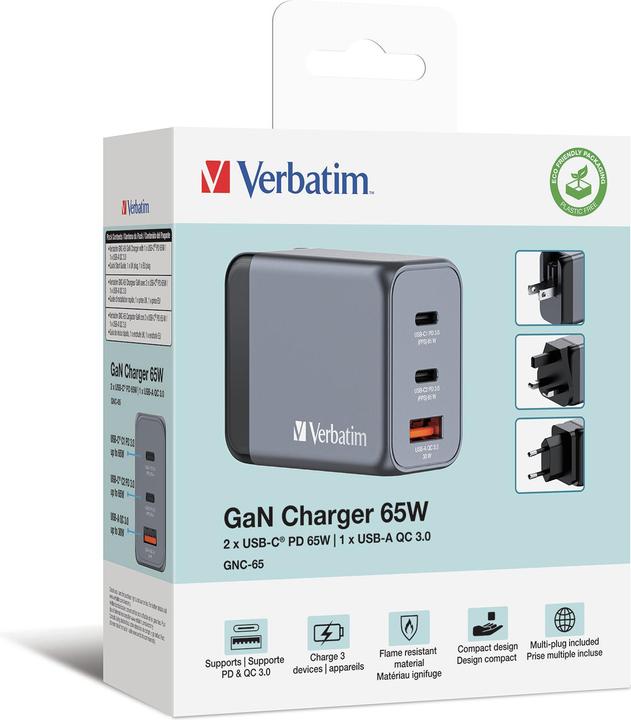 Image du produit Verbatim GNC-65 GaN Charger (65 W)