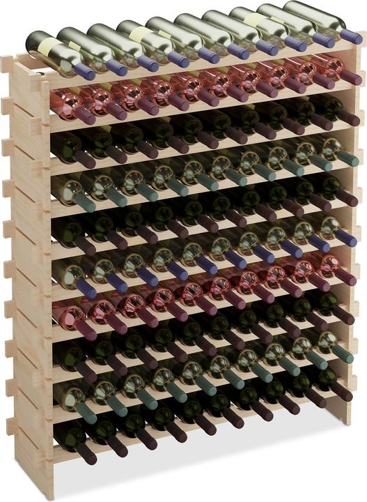 Immagine prodotto Relaxdays Weinregal (103 x 25 x 120 cm)