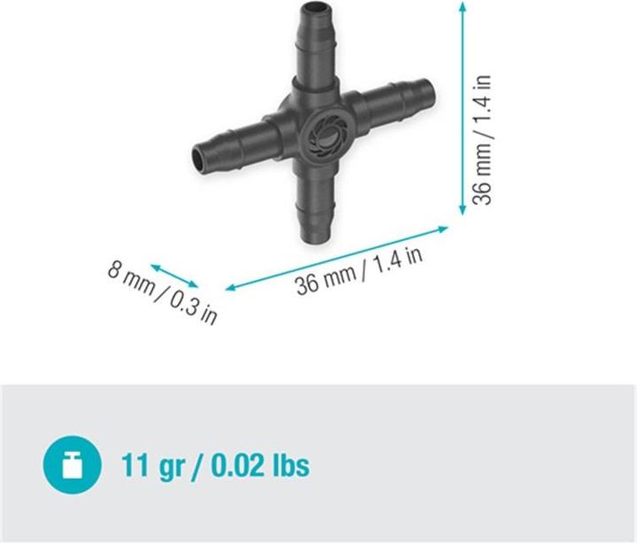 Produktbild Gardena Micro-Drip-System Kreuzstück (Tropfbewässerung Verbinder + Abzweiger)