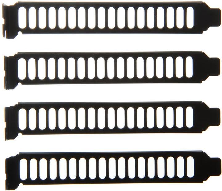 Actual product image Silverstone SST-Aeroslots-B PCI slot brackets - black 4 pcs.