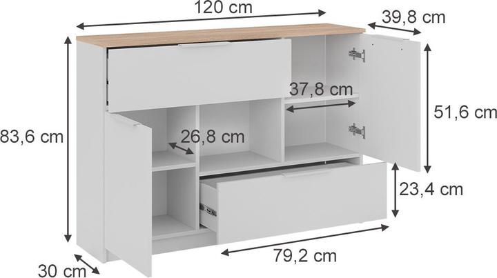 Produktbild Vicco Betti (120 x 30 x 83.5 cm)
