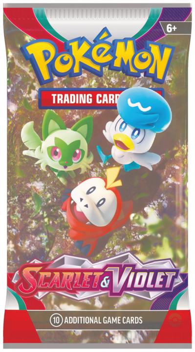 Actual product image Pokémon Karmesin & Purpur - Base Set (English, Booster Pack)