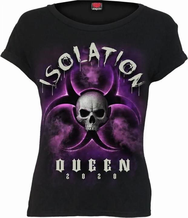 Actual product image Spiral Womens/Ladies Isolation Queen Boat Neck Capped Sleeved T-Shirt (S)