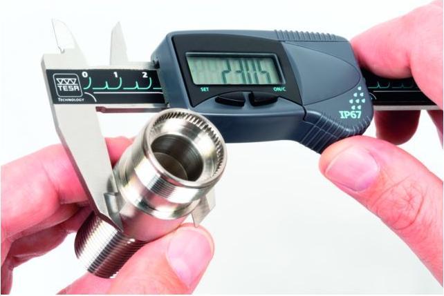 Actual product image Tesa CAL Digital Caliper IP 67 Measuring range 0-150 mm round (4 cm)