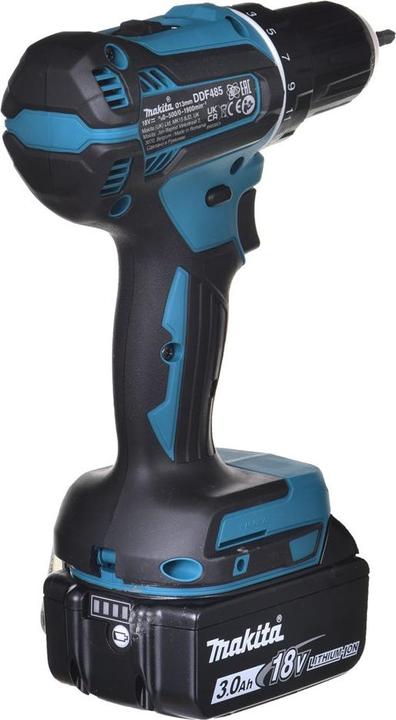Actual product image Makita Screwdriver-drill DDF485RF3J 18V 50Nm 3x3,0Ah MAKPAC (Rechargeable battery operated)