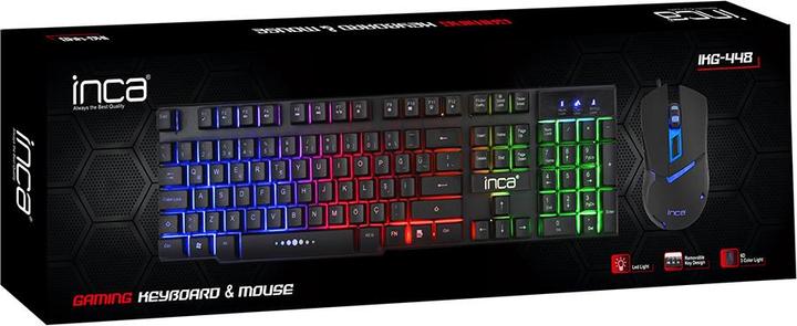 Immagine prodotto Inca Tastiera da gioco IKG-448 con mouse, RGB, layout tedesco al dettaglio (DE, Cablato)