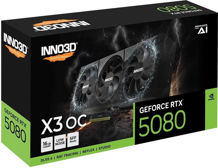 Actual product image Inno3D GeForce RTX 5080 X3 OC, 16384 MB GDDR7 (16.38 GB)