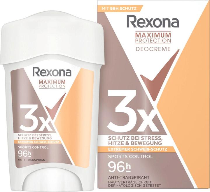 Produktbild Rexona Maximum Protection Deocreme Deodorant Antitranspirant Sports Control - 45 Ml (Stick, 45 ml)