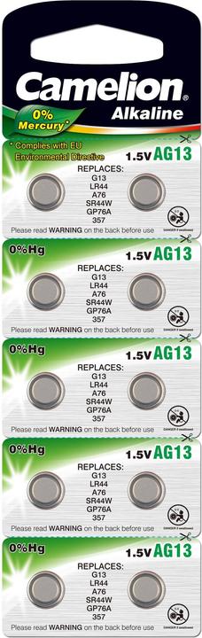 Produktbild Camelion Batterie Alkaline AG12 0% Mercury/Hg 10 St. - Batterie - LR 43/V12GA (10 Stk., LR43, 108 mAh)
