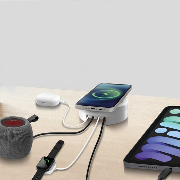 Immagine prodotto SBS Stazione di ricarica wireless 15W 3x USB/USB-C whiteá (20 W)
