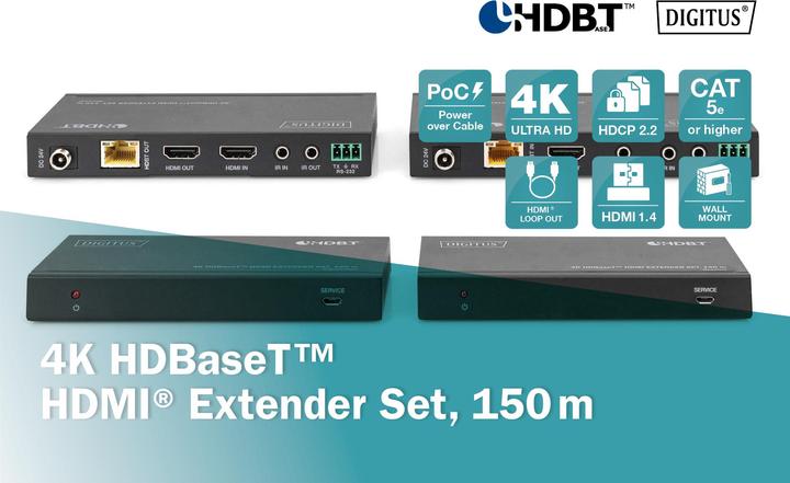 Produktbild Digitus 4K HDBaseT™ HDMI Extender Set, 150 m