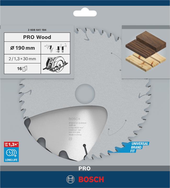 Produktbild Bosch Professional Zubehör PRO Wood Kreissägeblatt, 190 x 2 x 30 mm