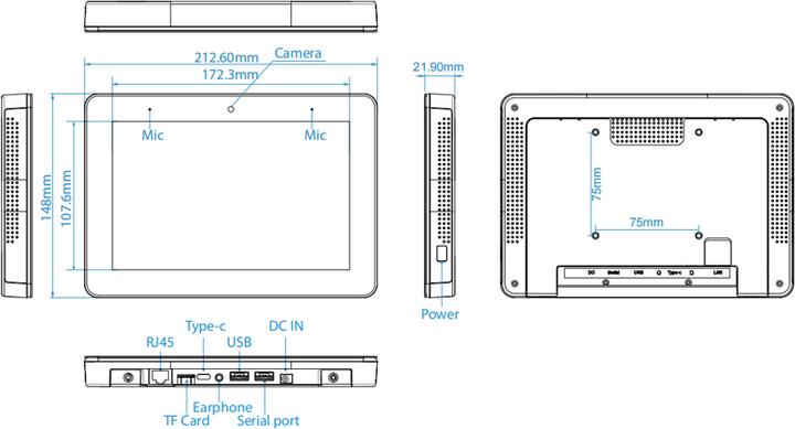 Actual product image Loop24 LoopMeeting 8" LM-8058T-LED (1280 x 800 pixels, 8")