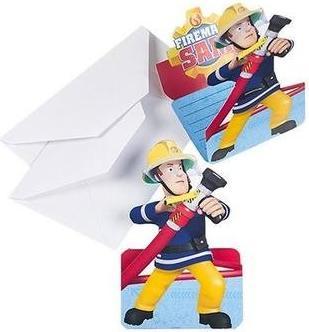 Actual product image Fireman Sam Invitations Set (Pack of 8) (8 pcs.)