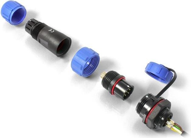 Actual product image Quwireless QPSP4 - QuPS4 - Outdoor power socket & plug - 4-pin set (pin and input/output)