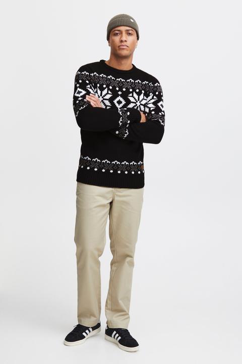 Actual product image Solid Norwig Men's Jumper Chunky Knit Pullover With Crew Neck (XL)