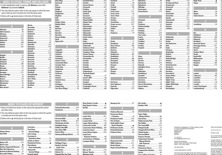 Valori nutrizionali e ingredienti Mappa della Cornovaglia dalla A alla Z