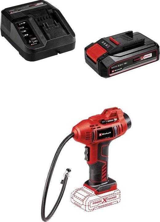 Produktbild Einhell 4326556 Akku-Kompressor CE-CC 18 Li (2,5 Ah) Power X-Change 11 bar Inkl. 1 Akku, Digitales (11 Bar, 0 l)