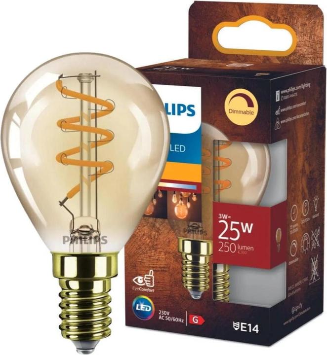Actual product image Philips Amber (E14, 3 W, 250 lm, 1 x, E)