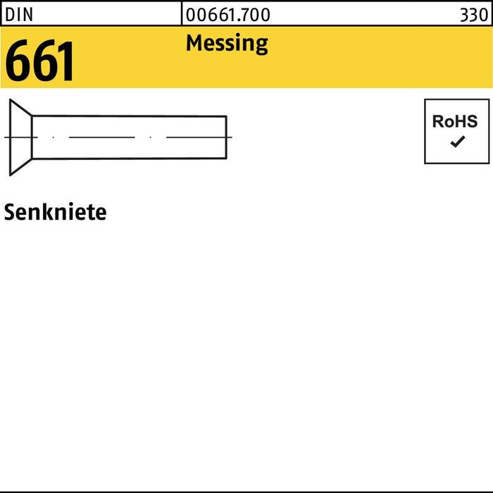 Produktbild Senkniete DIN 661 4 x 16 Messing