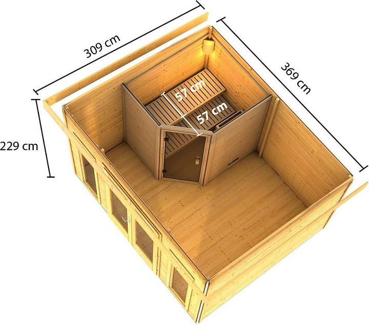 Actual product image Karibu Sauna Mainburg 2 Set A