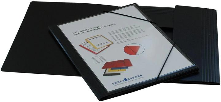Image du produit Erola Dossier de présentation A4 noir avec pochette transparente + 3 rabats (A4, 1 x)