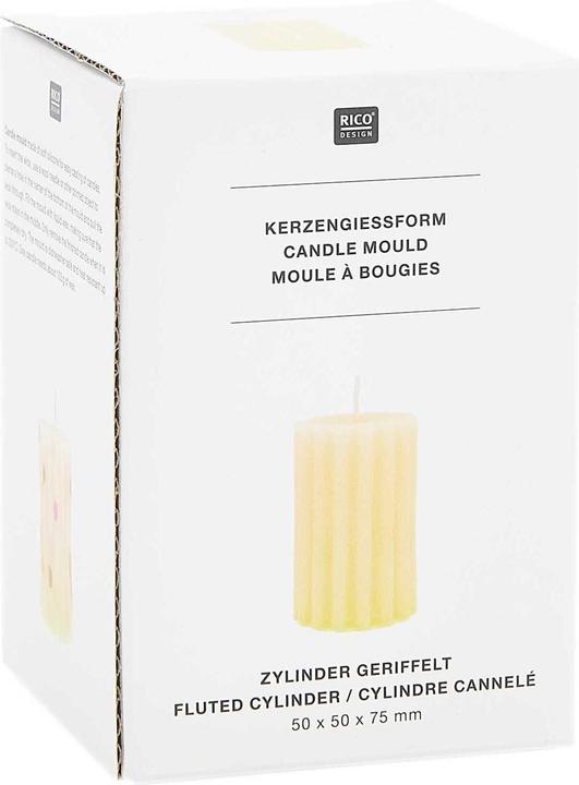 Image du produit Rico Design Moule pour bougies Cylindre cannelé 60 x 60 x 88 mm