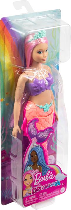 Image du produit Barbie Poupée sirène Dreamtopia (ronde, cheveux roses), jouets à partir de 3 ans
