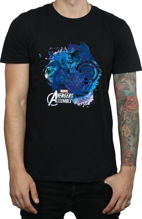 Image du produit Mens Captain America Montage T-Shirt (XL)