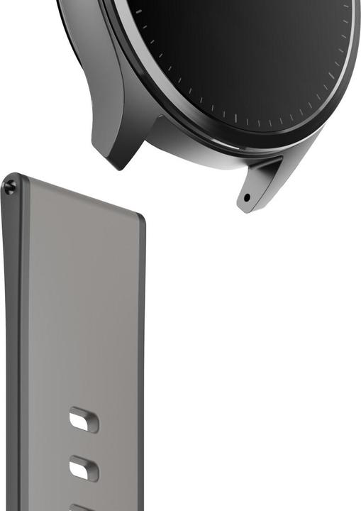 Immagine prodotto Hama Armband zum Wechseln für Smartwatch 9000, Silikon, Anthrazit/Schwarz (Silicone)