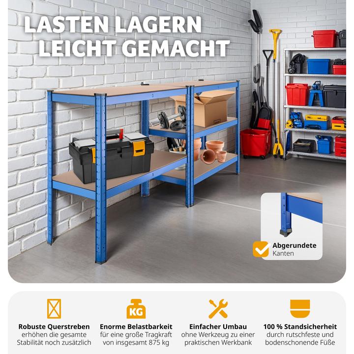 Produktbild tectake Lagerregal 5 Ebenen