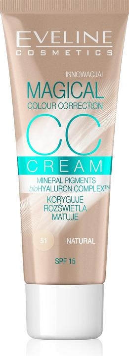 Produktbild Eveline Magische Farbkorrektur CC Creme SPF15 multifunktionale Foundation 51 Natural 30ml (51 Natural)