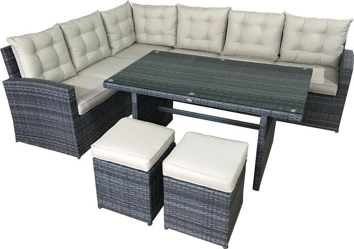 Produktbild Jet-Line Garten lounge La Palma grau Esstisch Gartenmöbel