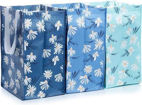 Produktbild Bekos 3er-Set Recycling-Taschen "Blume" aus recycelten PET- Flaschen RPET