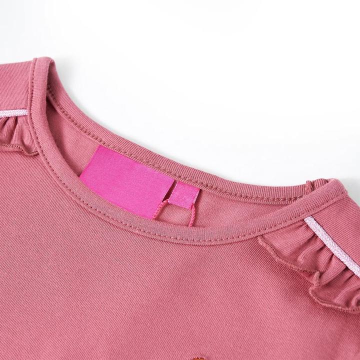 Produktbild VidaXL Kinder-Langarmshirt Himbeerrosa 128,Material: 95 (128)