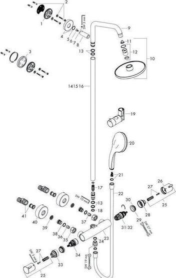 Actual product image hansgrohe Croma Showerpipe 160
