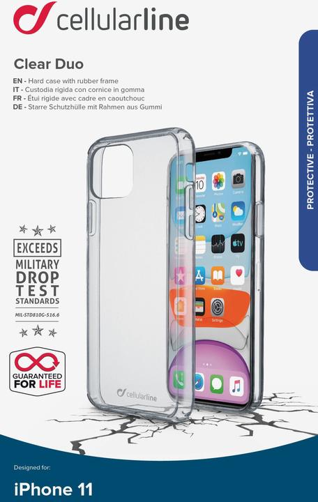 Actual product image Cellularline Clear Duo (Apple iPhone 11)