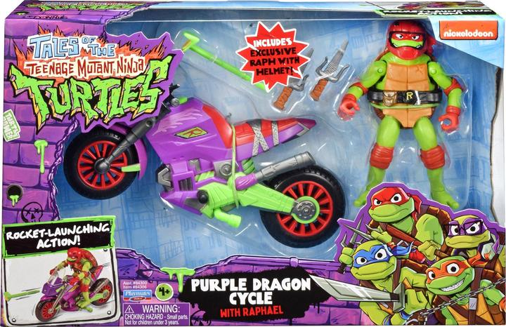 Produktbild Playmates Tales of Teenage Mutant Ninja Turtles: Purple Dragon Cycle mit  Raphael