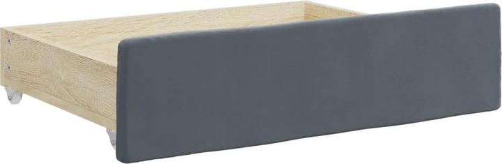 Actual product image VidaXL Bed drawer Bed drawer drawer 2 pcs. Dark grey woodwork velvet velvet (67 x 50 x 16 cm)