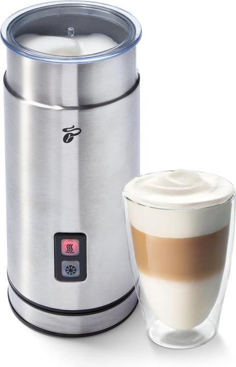 Produktbild Tchibo elektrischer Milchaufschäumer, warmer und kalter Milchschaum, Edelstahl (13 cl)