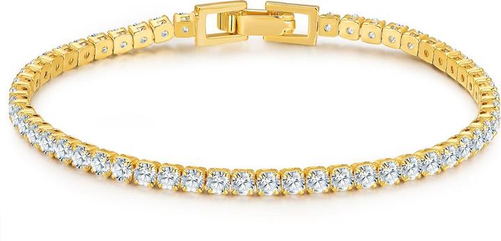 Produktbild Glanzstücke München Damen Sterling Silber Zirkonia Gelbgold - 34422 (19 cm, Sterling Silber)