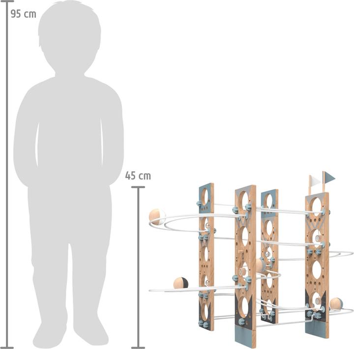 Actual product image small foot Modular ball track