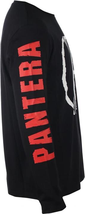 Actual product image Pantera Unisex Adult Frayed Sleeve Print Logo Long-Sleeved T-Shirt (XL)