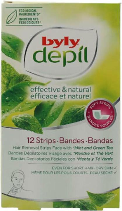Actual product image Byly Depil Hair Removal Strips Face 12 Piece (12 x)