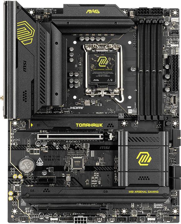 Actual product image MSI MAG B860 TOMAHAWK WIFI (LGA 1851, Intel B860, ATX)